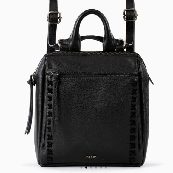 The Sak Loyola Mini Convertible Genuine Leather Backpack Purse, Black, $30 - Picture 1 of 9